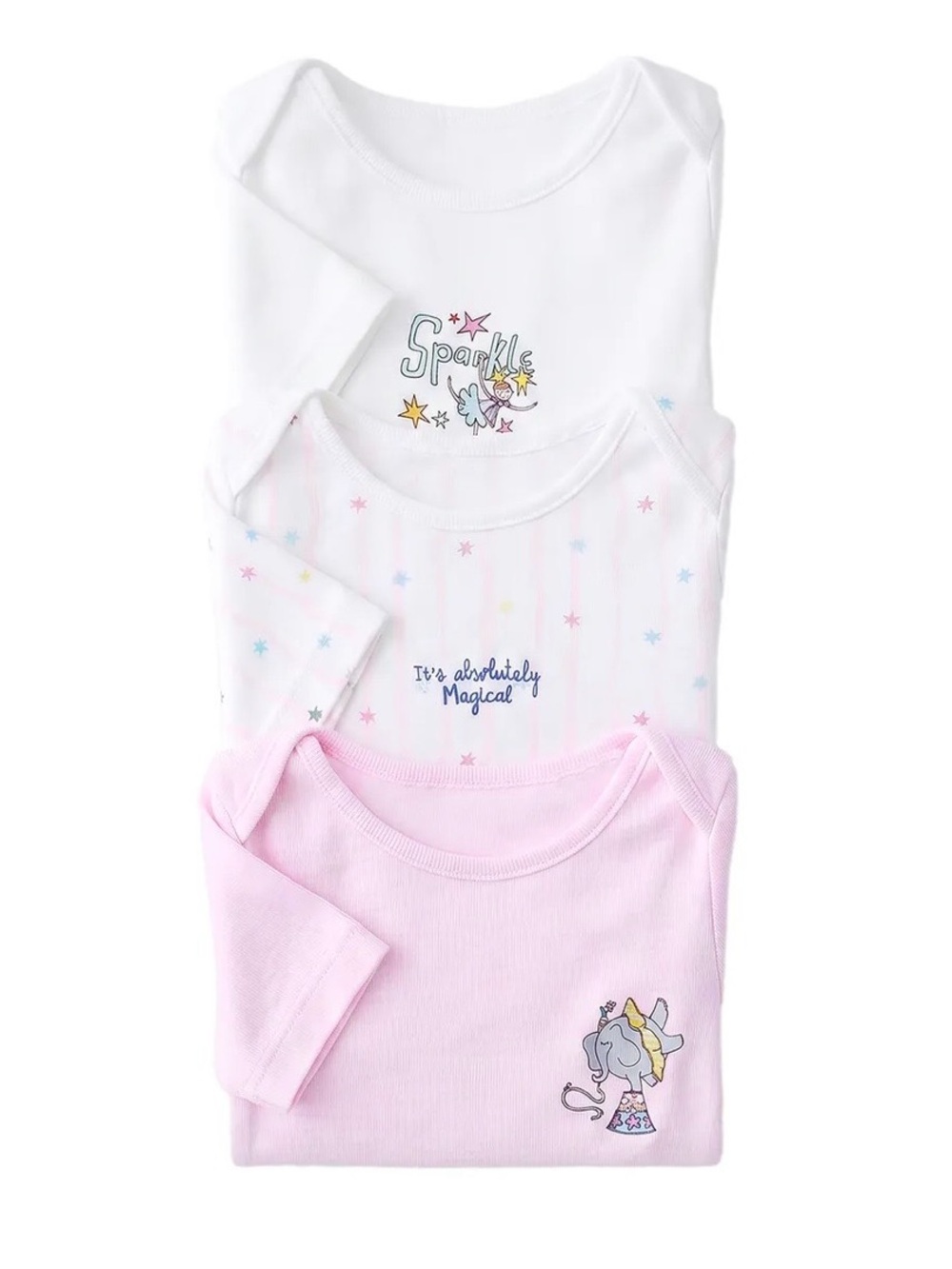 NIB Zara Circus Print Short Sleeve Bodysuits – 3 Pack